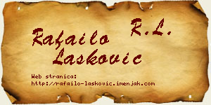 Rafailo Lasković vizit kartica